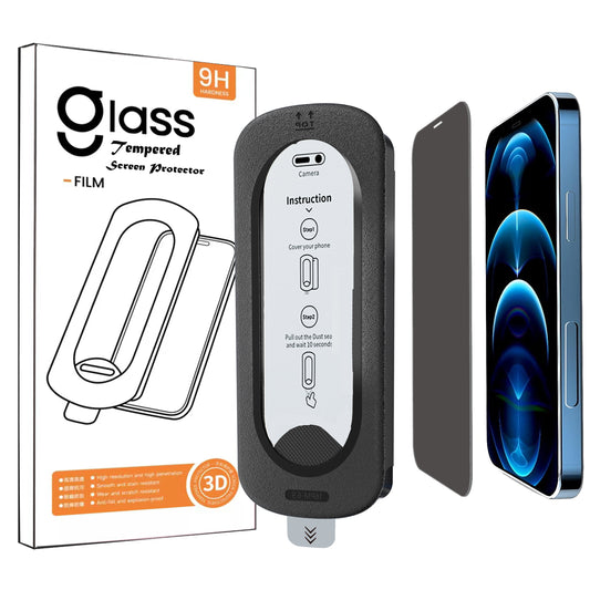 YOUPECK 2 Pack Auto-Alignment OneTouch Privacy films for iPhone 12 Pro Max