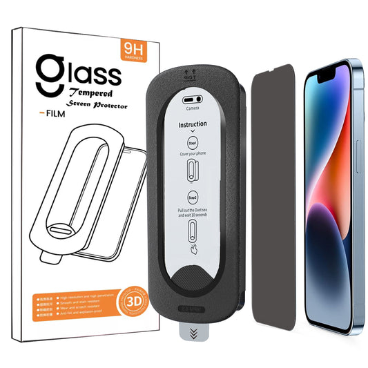 YOUPECK 2 Pack Auto-Alignment OneTouch films for iPhone 13/13 Pro/16e/iPhone 14, Tempered  Screen Protector