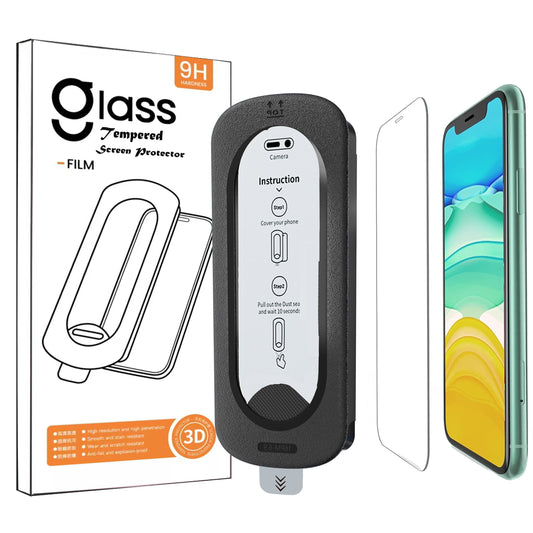 YOUPECK 2 Pack Auto-Alignment OneTouch films for iPhone 11 /XR (6.1 inch), Tempered Screen Protector