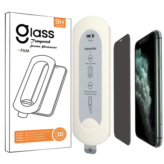 YOUPECK 2 Pack for iPhone 11 Pro Max/iPhone XS, Tempered Glass Screen Protector, Auto Dust-Elimination