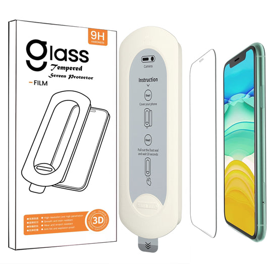 YOUPECK 2 Pack for iPhone 11 and iPhone XR (6.1 inch), Tempered Glass Screen Protector, Auto Dust-Elimination