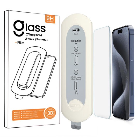 YOUPECK 2 Pack for iPhone 15 Pro Max 6.7", Tempered Glass Screen Protector, Auto Dust-Elimination