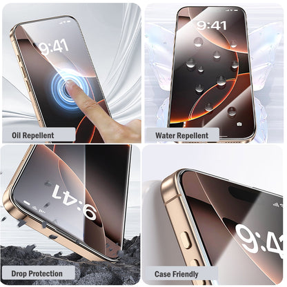 YOUPECK 2 Pack Auto-Alignment OneTouch films for iPhone 11 and iPhone XR (6.1 inch), Tempered Glass Screen Protector