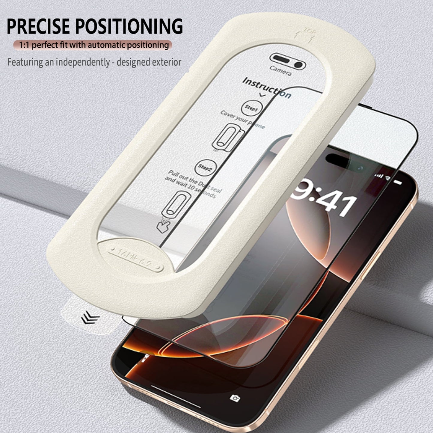 YOUPECK 2 Pack Auto-Alignment OneTouch films for iPhone 11 Pro Max/XS Max (6.5"), Tempered Screen Protector